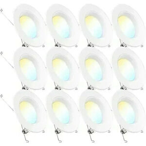6” 5CCT Retrofit Baffle Trim Downlights 12-pack